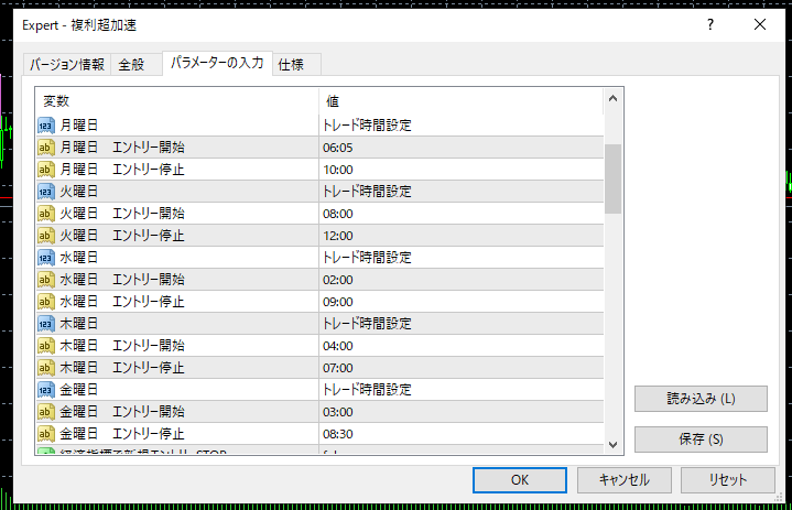 2024年12月9日（月）～12月13日（金）のFX自動売買 稼働時間計画